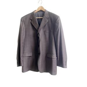 Gilbert & Lodge Loro Piana Italian Fabric Blazer Worsted Wool Size 46 Reg Brown